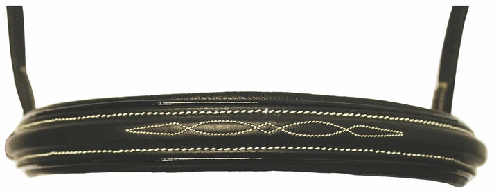 Henri De Rivel Pro Mono Crown Fancy Bridle – Patent Leather Piping & Laced Reins