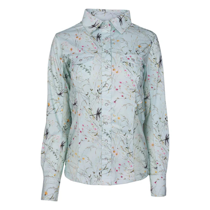 Dapplebay Dragonfly Meadow Button Down Western Shirt