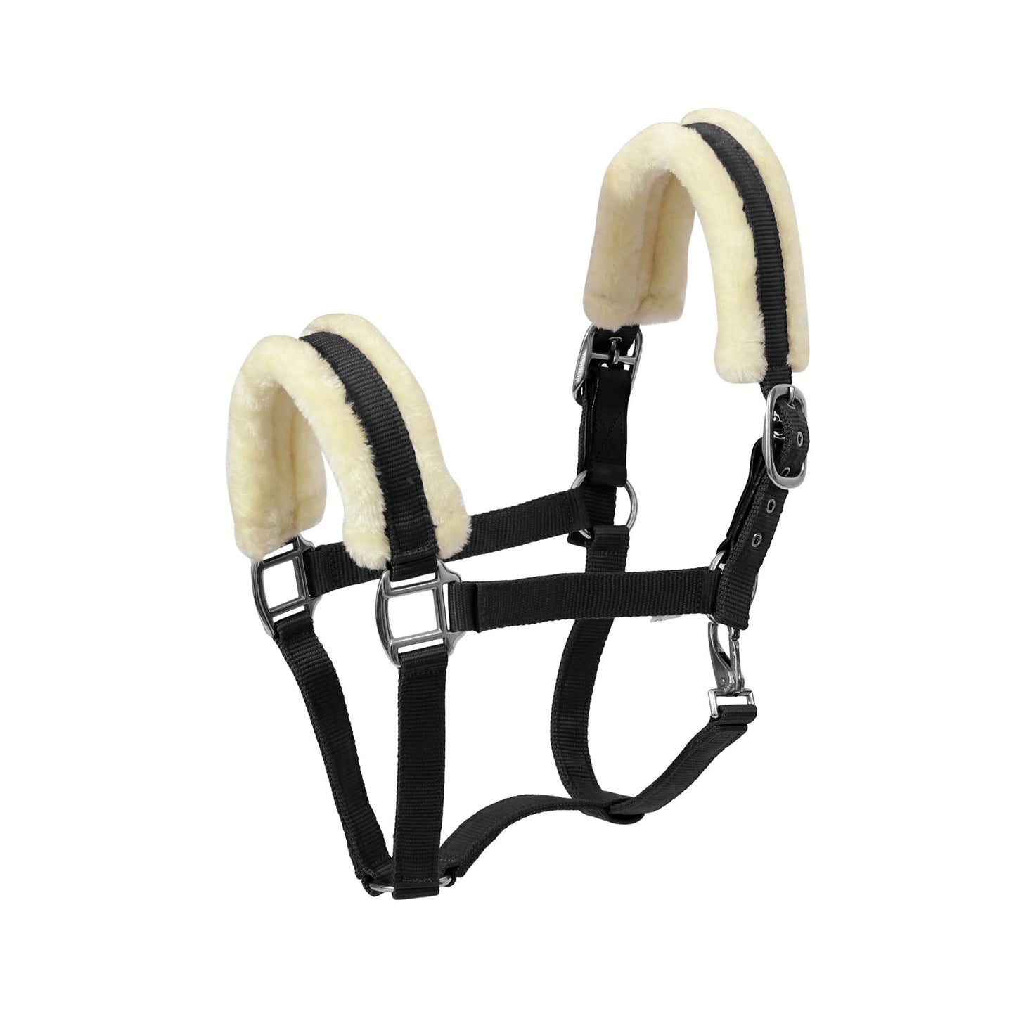 Henri De Rivel Sherpa Fleece Halter with Leather Breakaway