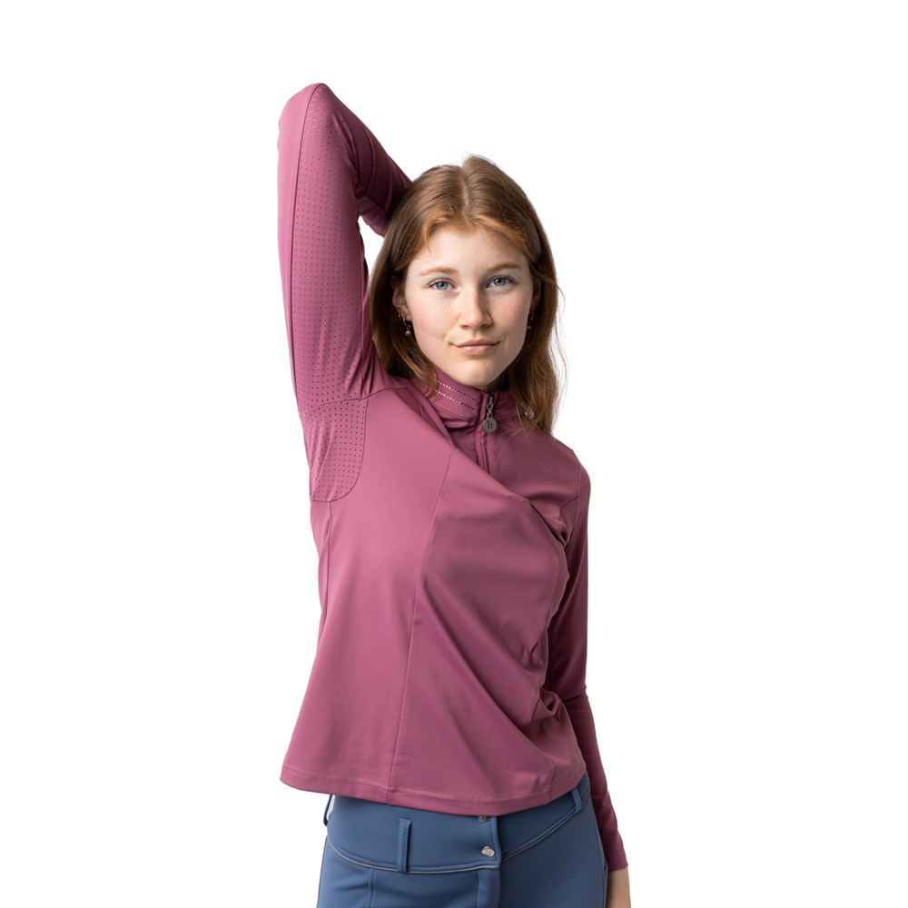 Horze Eloise Womens Quarter Zip Long Sleeve Training Shirt