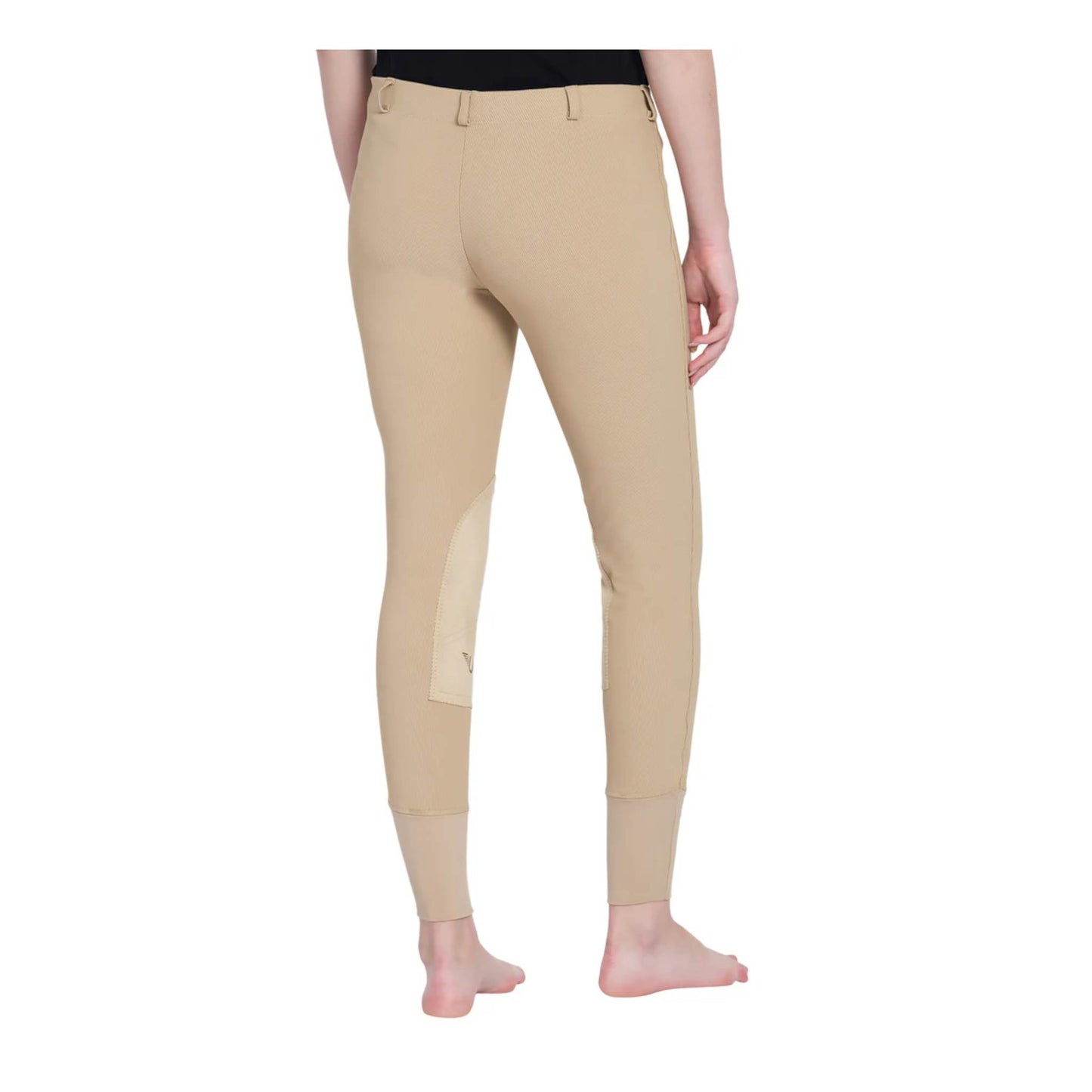 TuffRider Ladies Ribb Lowrise Pull-On Knee Patch Breeches