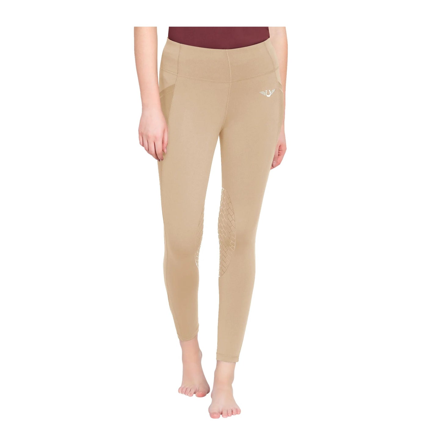Tuffrider Ladies Minerva Equicool Mesh Pocket Knee Patch Tights