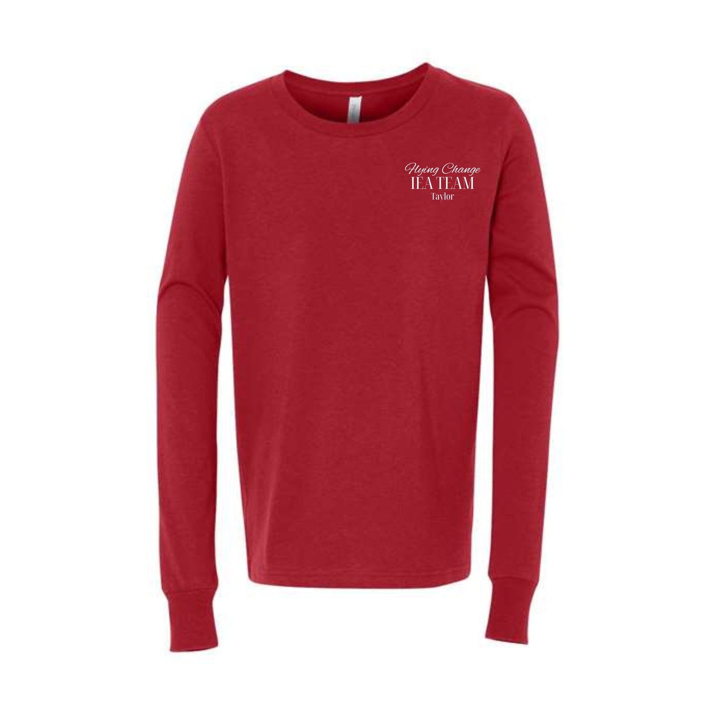 Flying Change Bella + Canvas Personalized YOUTH Long Sleeve T-shirt