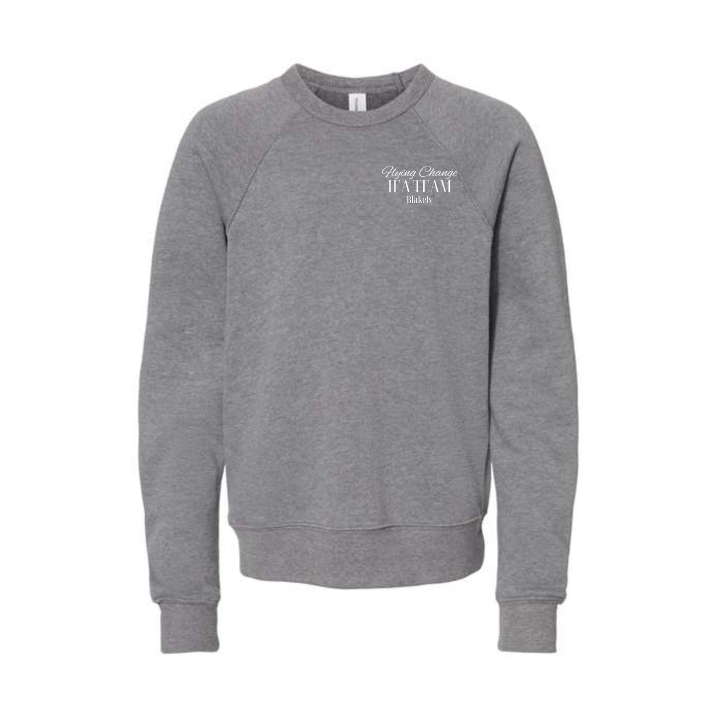 Flying Change Bella + Canvas Personalized YOUTH Sponge Fleece Crewneck Sweatshirt