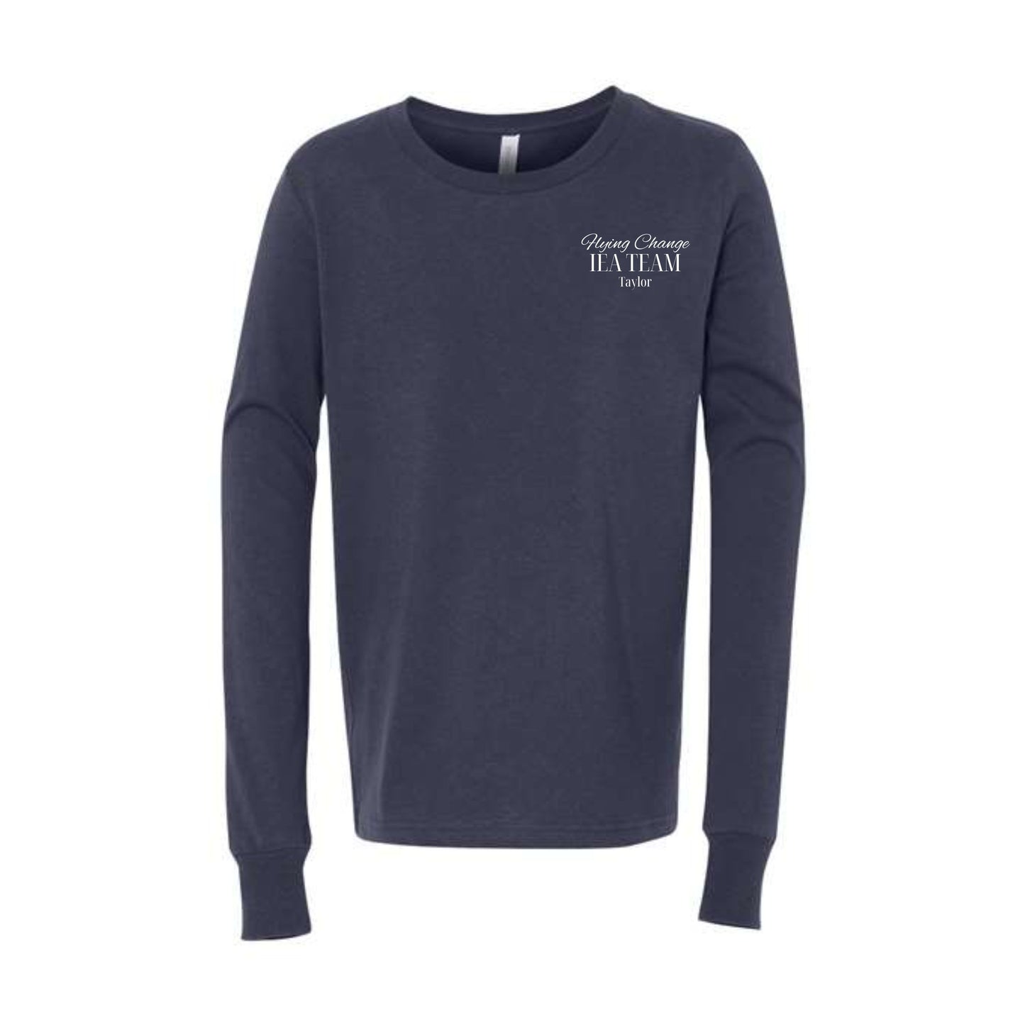 Flying Change Bella + Canvas Personalized YOUTH Long Sleeve T-shirt