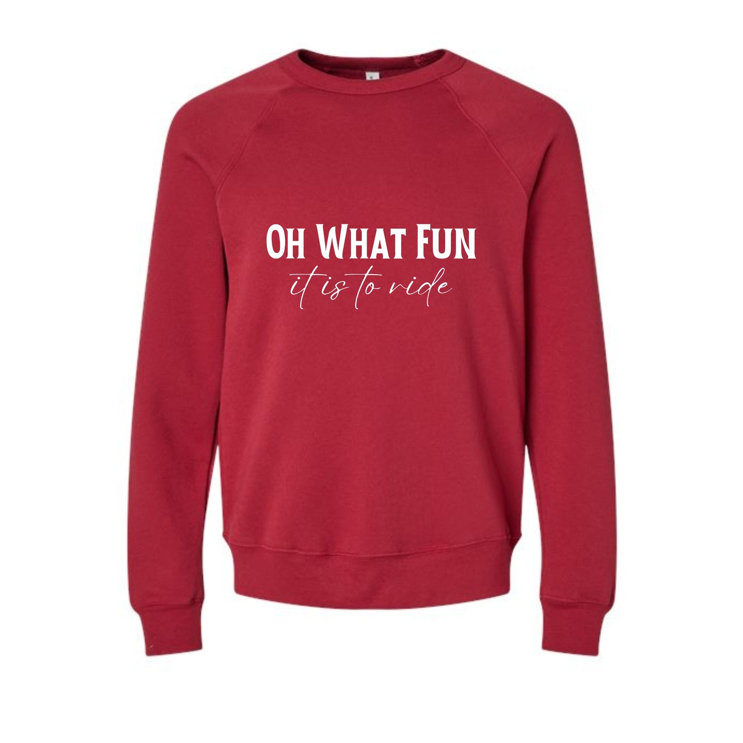 At The Trot Christmas Exclusive Bella + Canvas YOUTH Sponge Fleece Raglan Crewneck Sweatshirt