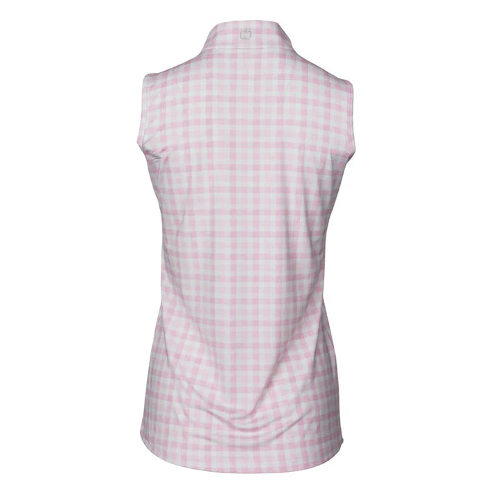 Dapplebay Gingham 1/4 Zip Riding Top - Sleeveless