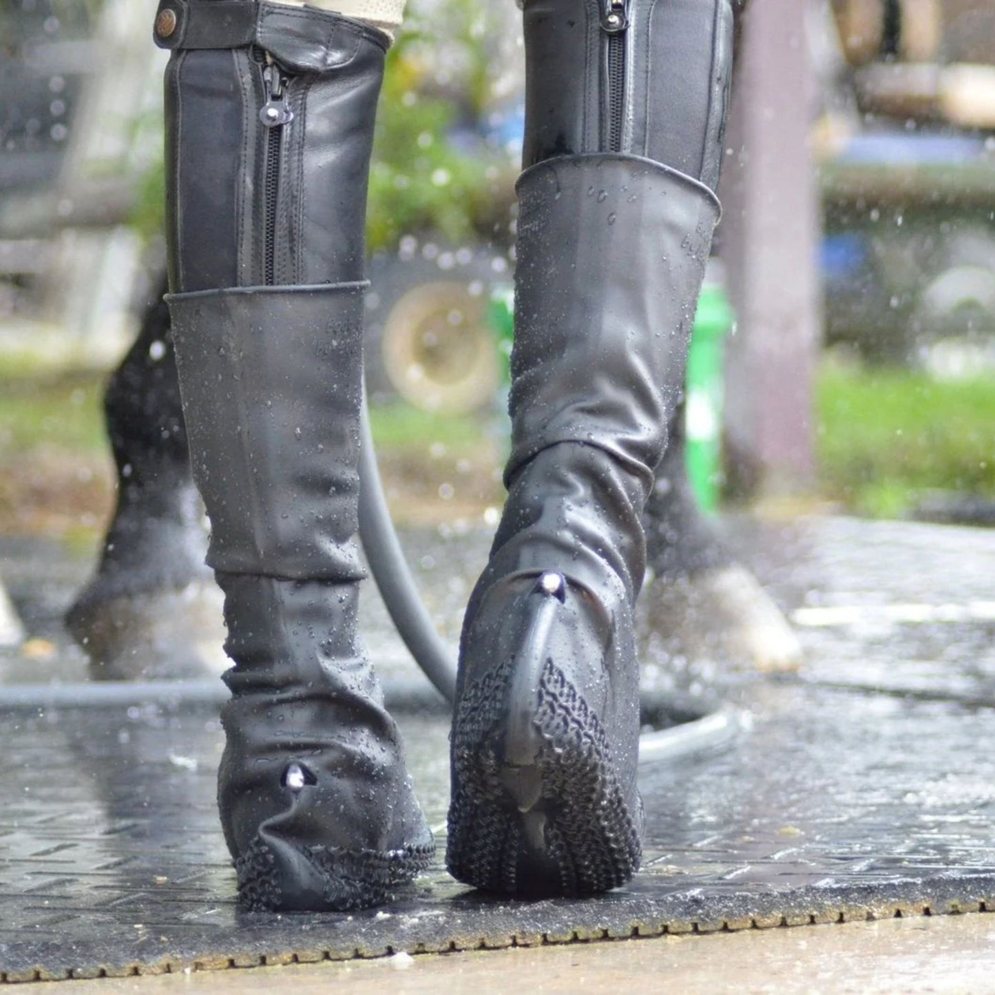 EquiParent No Slip Zip Up Waterproof Riding Boots Silicone Cover