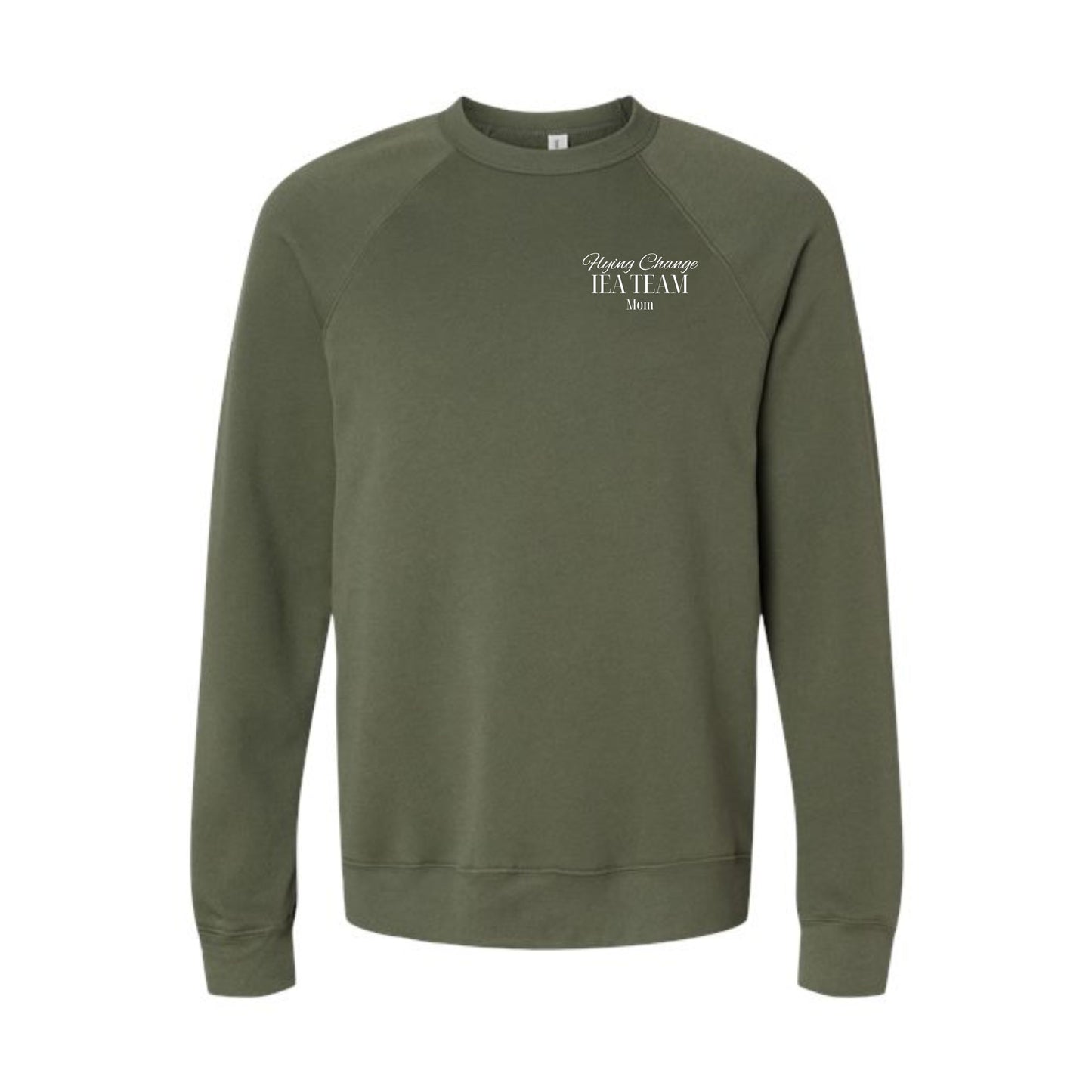 Flying Change Personalized Bella + Canvas ADULT Sponge Fleece Raglan Crewneck Sweatshirt