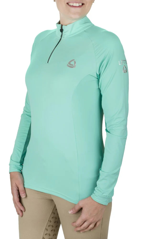 Lettia Ladies Quarter Zip Neck UPF 50+ Sun Shirt