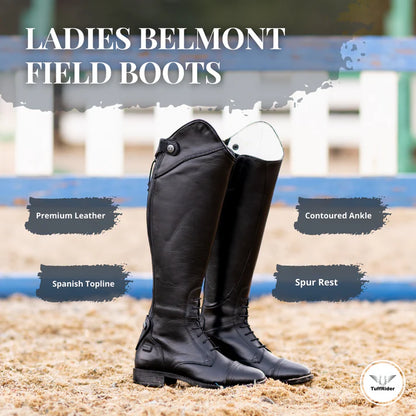 TuffRider Ladies Belmont Leather Field Boots - Black