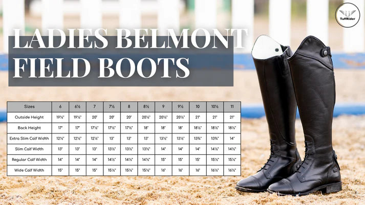 TuffRider Ladies Belmont Leather Field Boots - Black