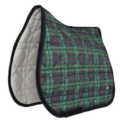 Dapplebay Holiday Plaid Jump Saddle Pad - Green