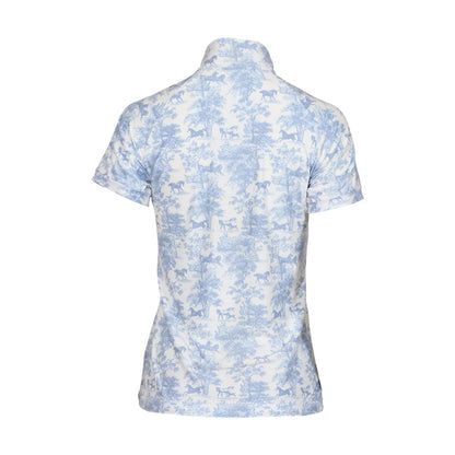 Dapplebay Equestrian Toile 1/4 Zip Riding Top – Short Sleeve