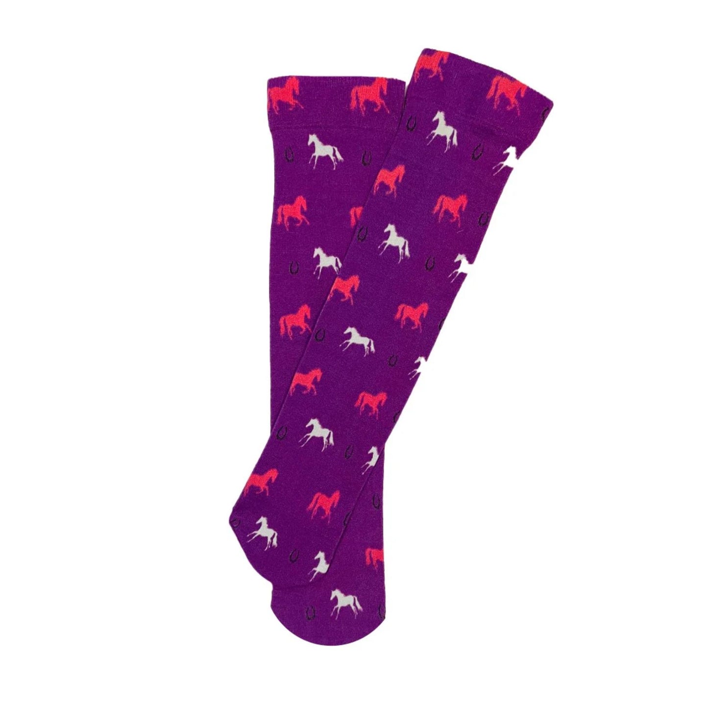 AWST Int'l Children's Lila Horses & Horseshoes Socks