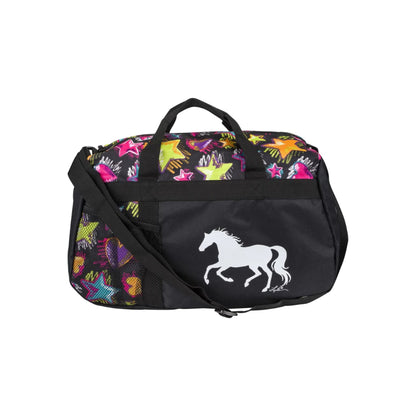 AWST Int'l Lila Galloping Horse Duffle Bag, Stars & Hearts