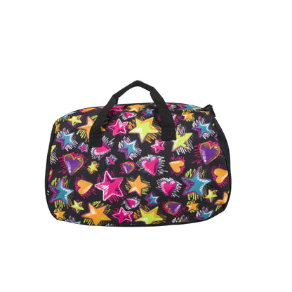 AWST Int'l Lila Galloping Horse Duffle Bag, Stars & Hearts