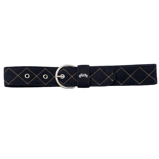 Equine Couture Diamond Quilted Belt With Diagonal Line