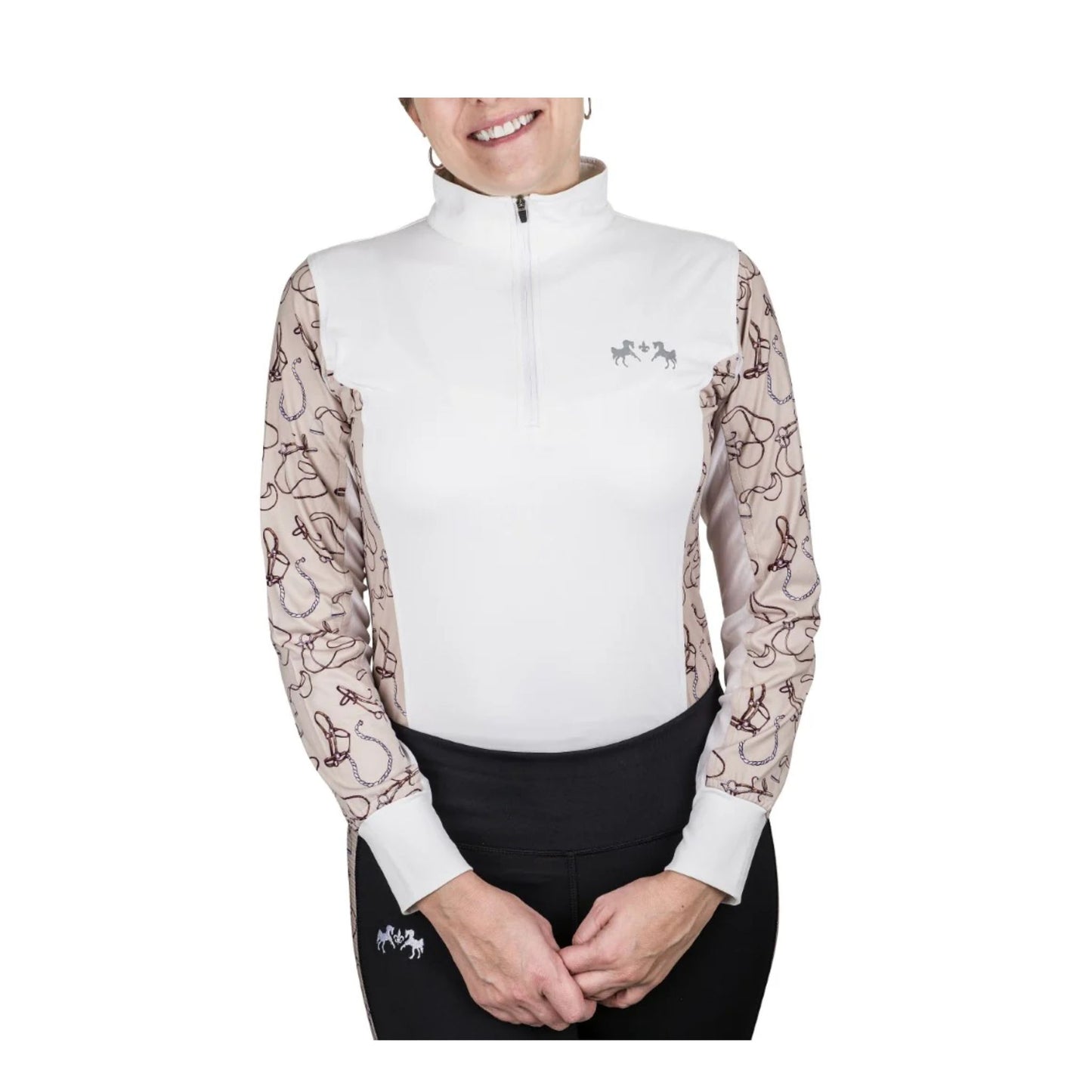 Equine Couture Ladies Printed Long Sleeve Show Shirt