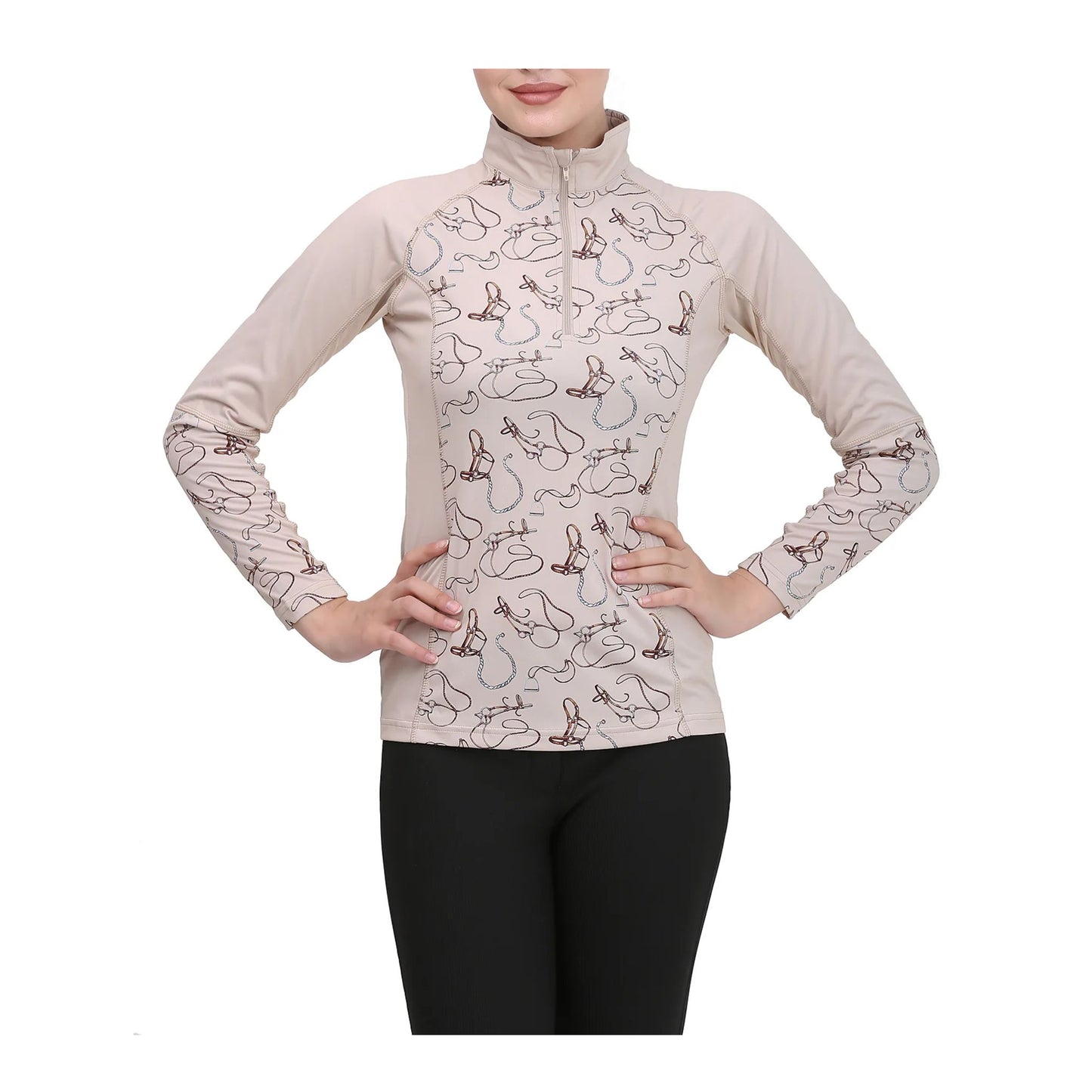 Equine Couture Ladies Printed Long Sleeve Sport Shirt