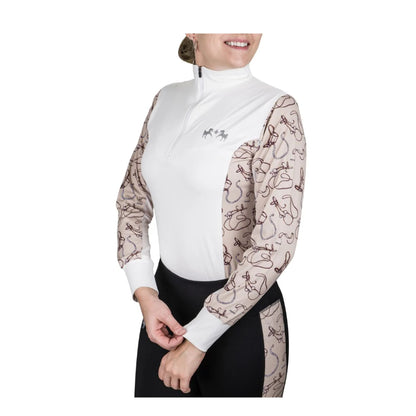 Equine Couture Ladies Printed Long Sleeve Show Shirt