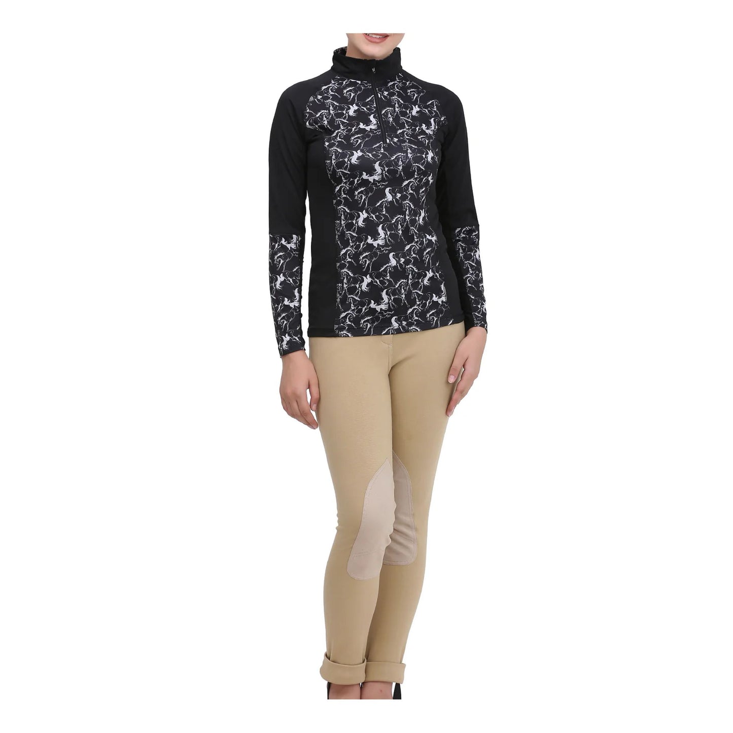 Equine Couture Ladies Printed Long Sleeve Sport Shirt