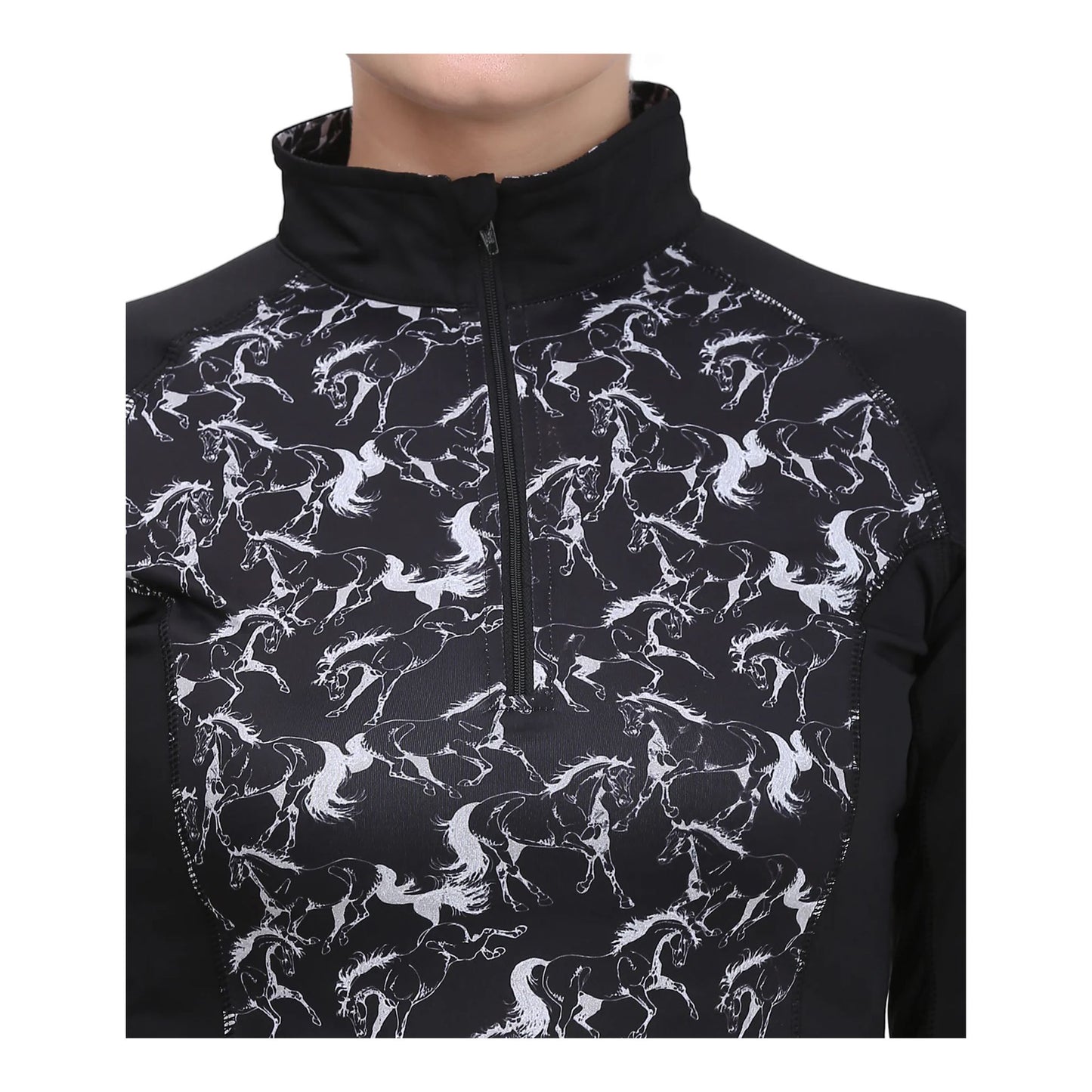 Equine Couture Ladies Printed Long Sleeve Sport Shirt