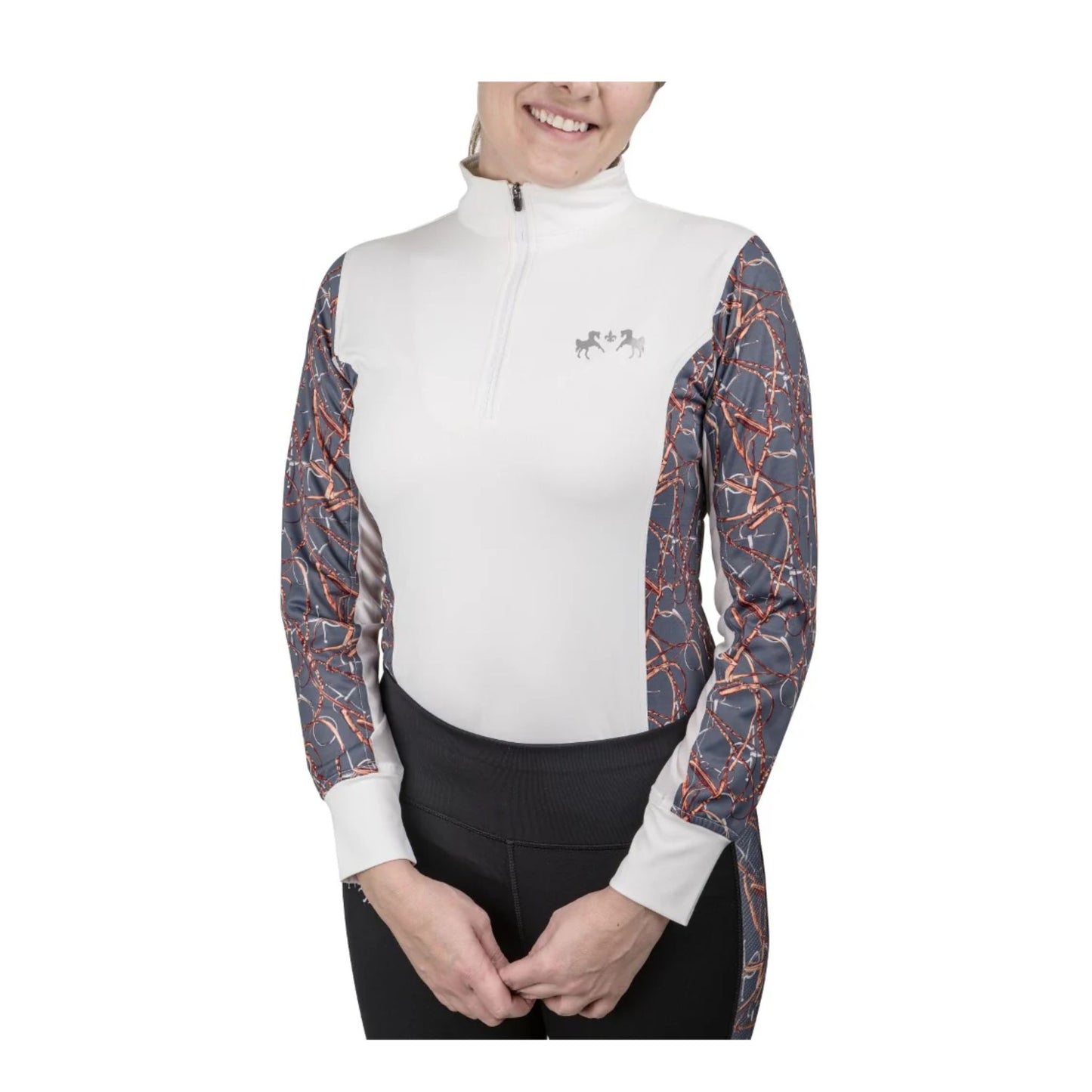 Equine Couture Ladies Printed Long Sleeve Show Shirt