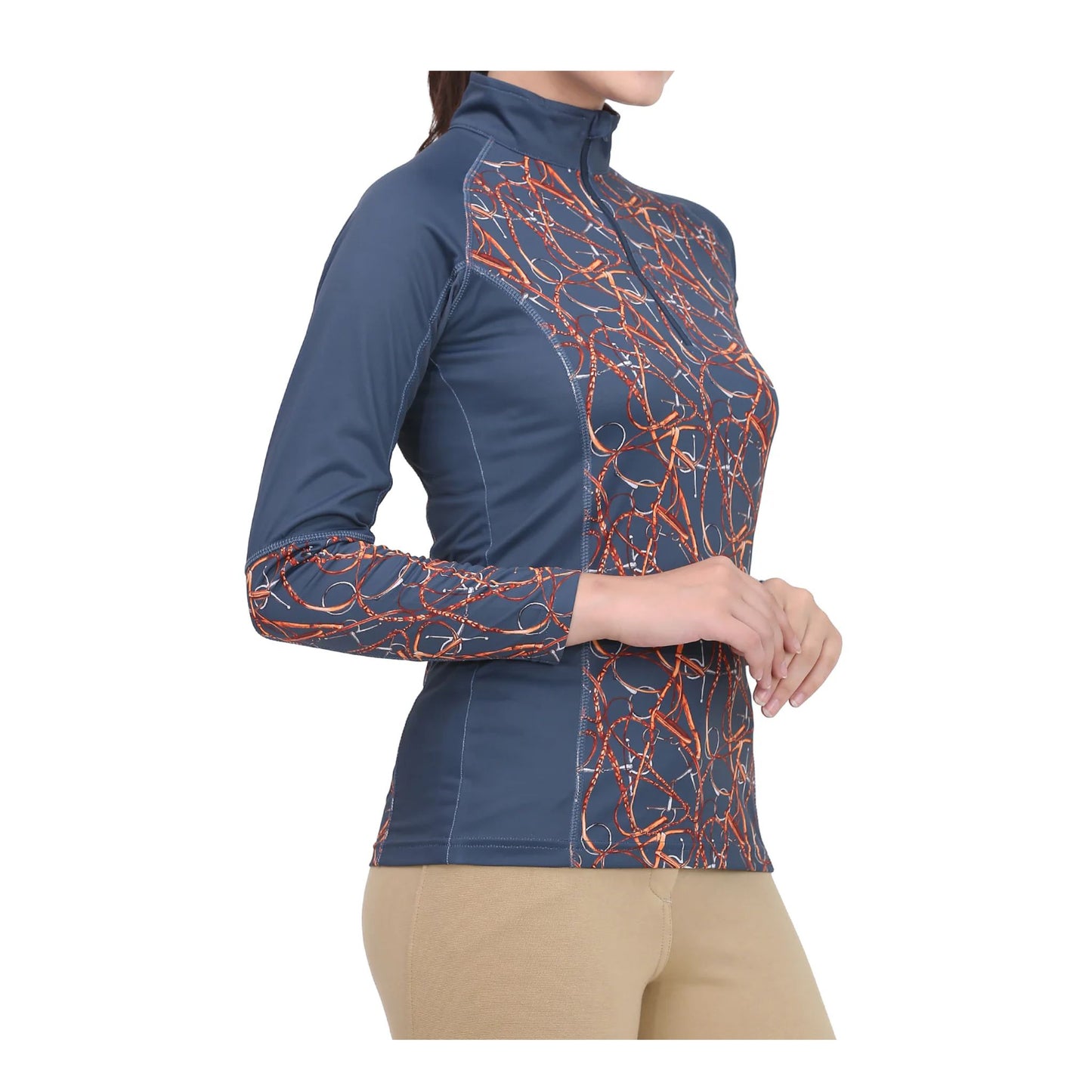 Equine Couture Ladies Printed Long Sleeve Sport Shirt