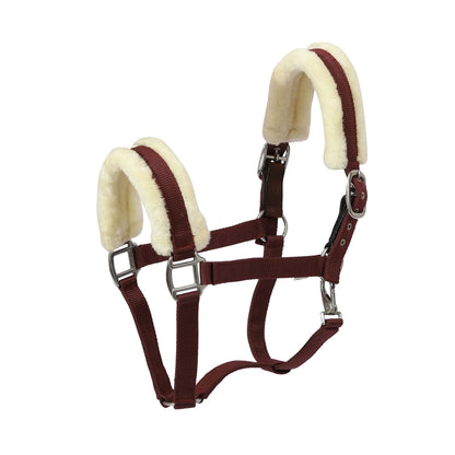 Henri De Rivel Sherpa Fleece Halter with Leather Breakaway