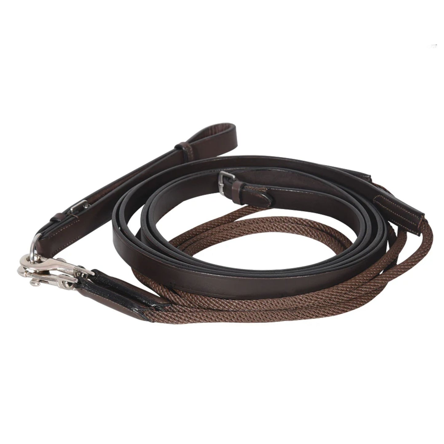 Henri de Rivel Advantage Draw Reins - Rounded Nylon with Leather Snap