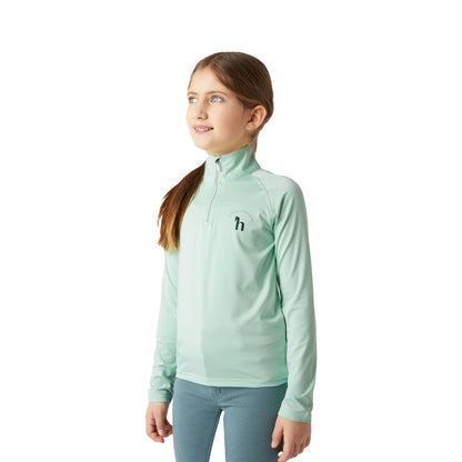 Horze Lola Kids Long Sleeved Half Zip Tec Shirt