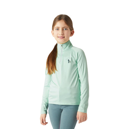 Horze Lola Kids Long Sleeved Half Zip Tec Shirt