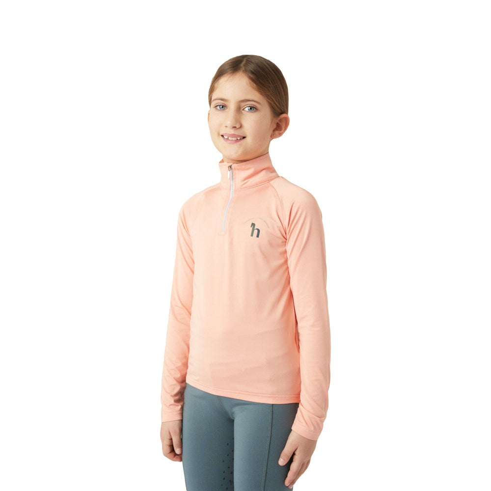 Horze Lola Kids Long Sleeved Half Zip Tec Shirt