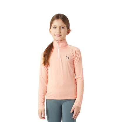 Horze Lola Kids Long Sleeved Half Zip Tec Shirt