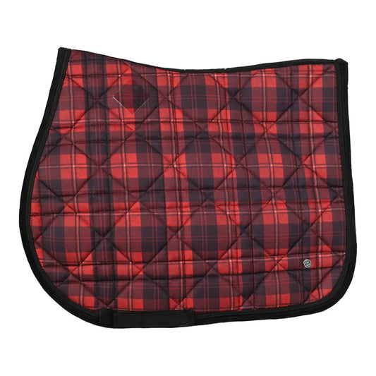 Dapplebay Holiday Plaid Jump Saddle Pad - Red