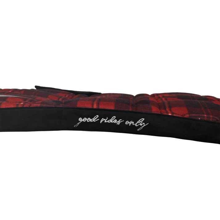 Dapplebay Holiday Plaid Jump Saddle Pad - Red