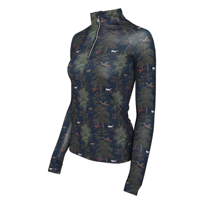 Dapplebay Autumn Toile 1/4 Zip Riding Top