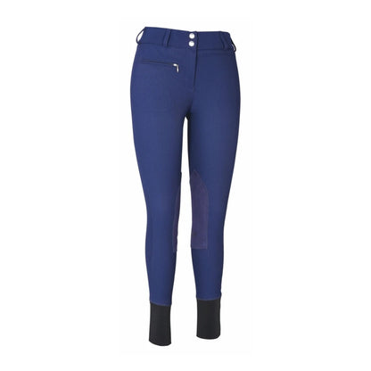 TuffRider Ladies Ribb Lowrise Wide Waistband Knee Patch Breeches