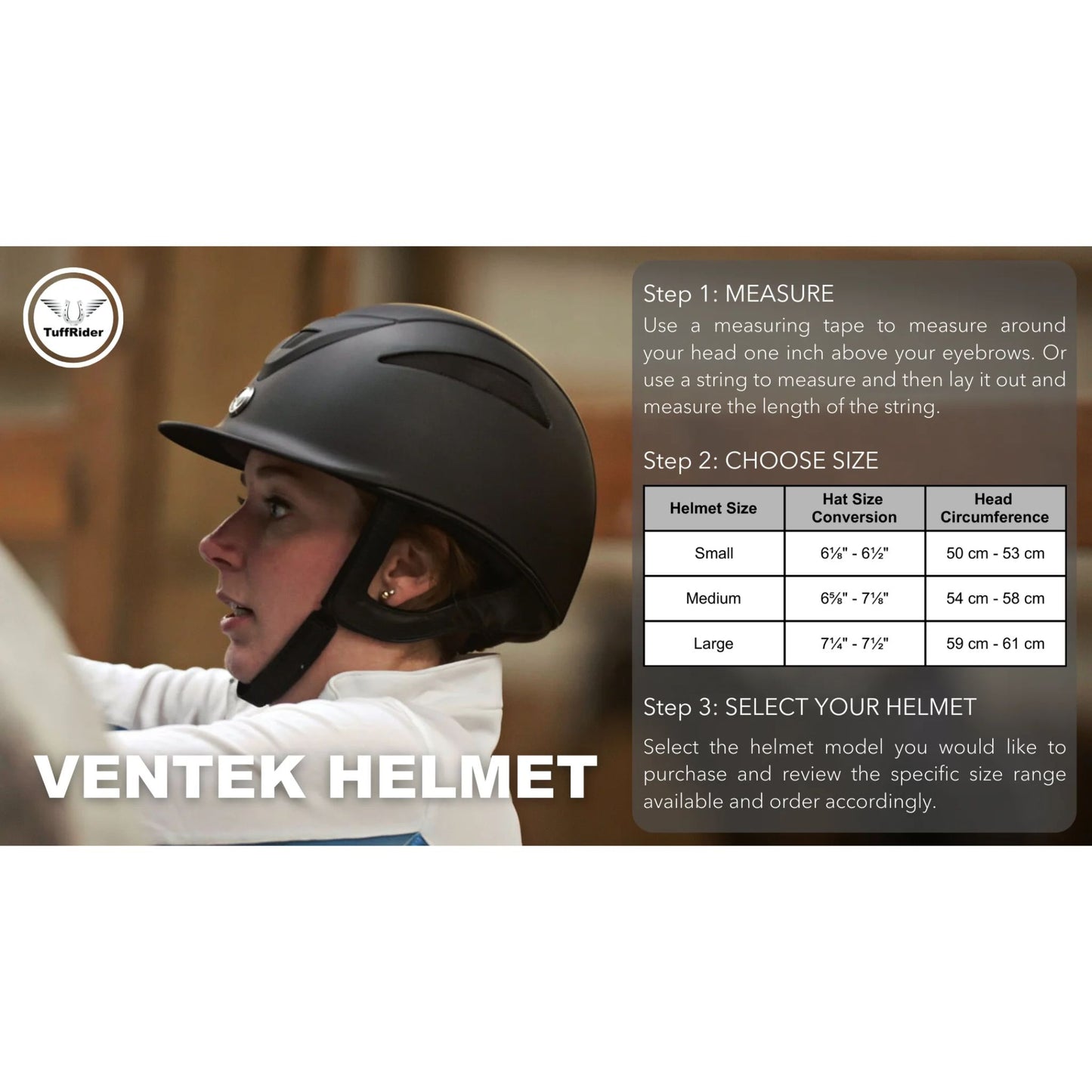 TuffRider Ventek Matte Finished Helmet