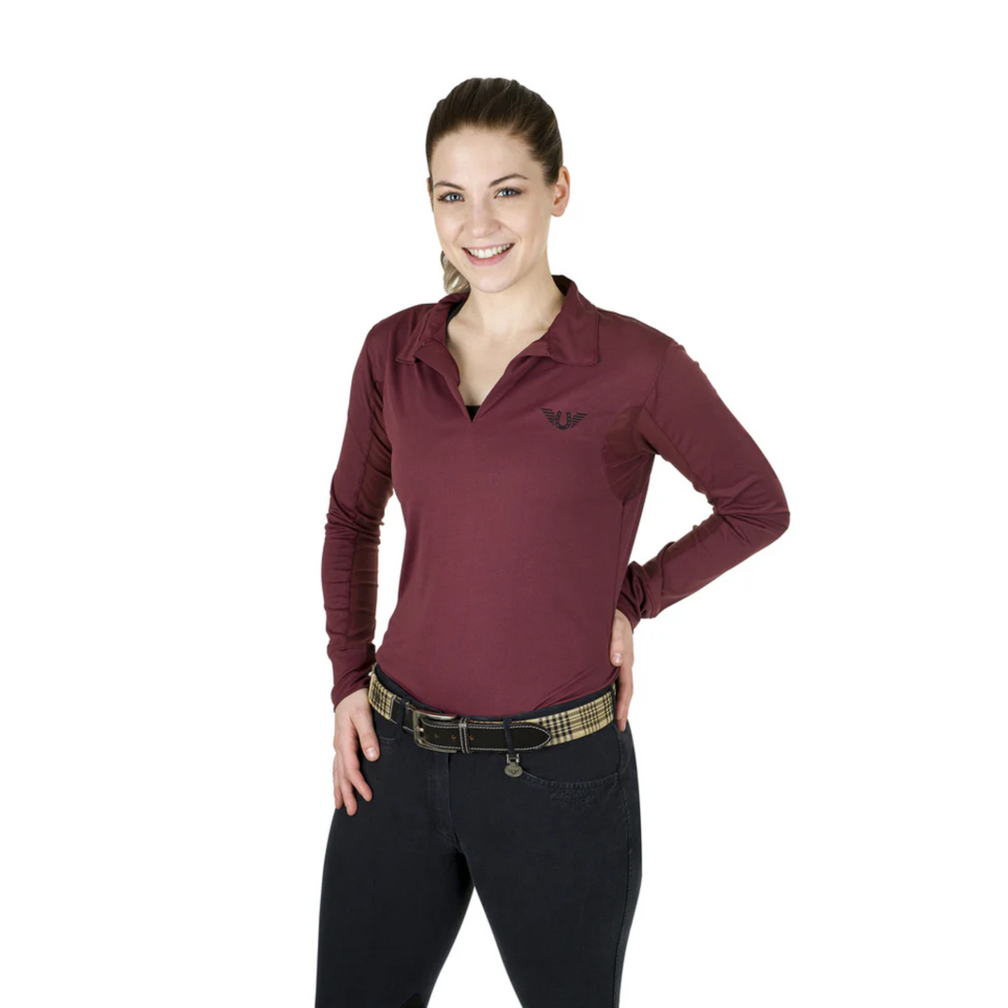 TuffRider Ladies Taylor Long Sleeve Polo Shirt