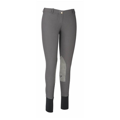 TuffRider Ladies Ribb Lowrise Pull-On Knee Patch Breeches
