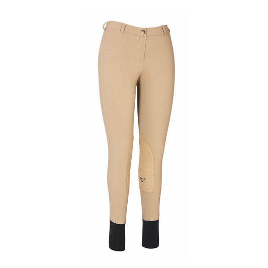 TuffRider Ladies Ribb Lowrise Pull-On Knee Patch Breeches