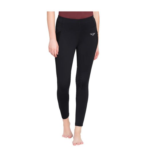 Tuffrider Ladies Minerva Equicool Mesh Pocket Knee Patch Tights
