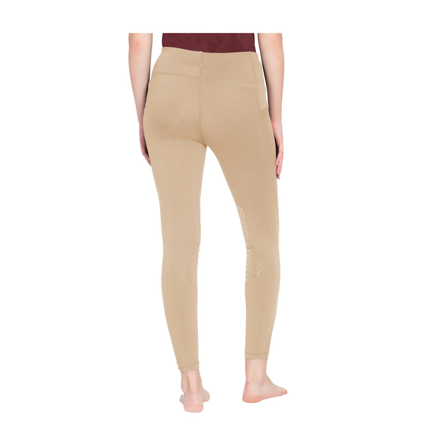 Tuffrider Ladies Minerva Equicool Mesh Pocket Knee Patch Tights