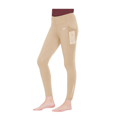 Tuffrider Ladies Minerva Equicool Mesh Pocket Knee Patch Tights