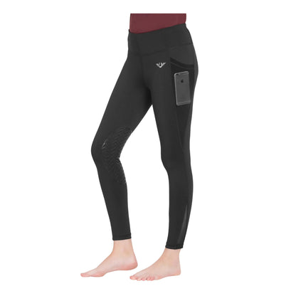Tuffrider Ladies Minerva Equicool Mesh Pocket Knee Patch Tights