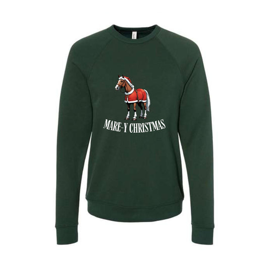 At The Trot Christmas Exclusive Bella + Canvas ADULT Sponge Fleece Raglan Crewneck Sweatshirt