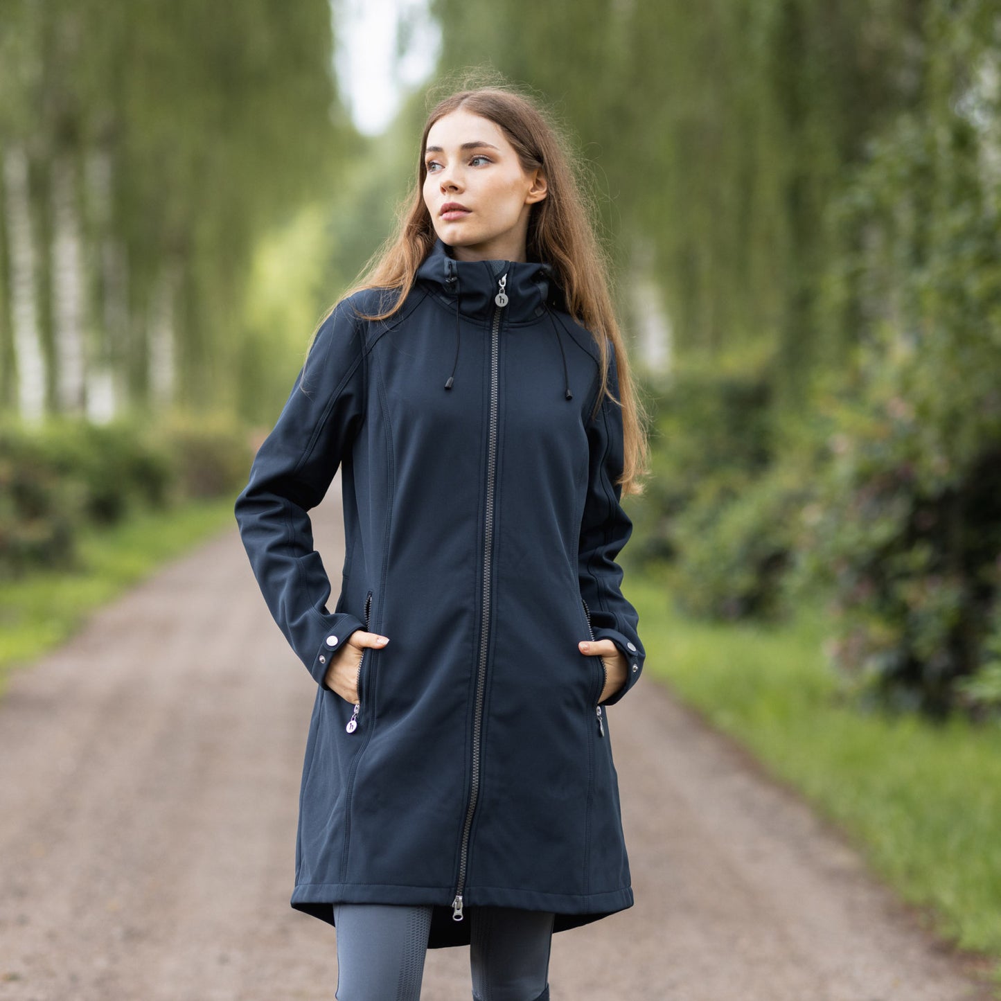 Horze Anna Womens Softshell Riding Jacket, Ink Navy