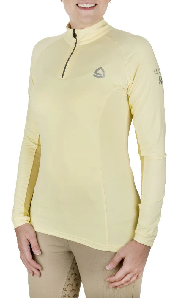 Lettia Ladies Quarter Zip Neck UPF 50+ Sun Shirt